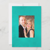 ターコイズとコーラルビーチウェディングフォト セーブザデート (裏面)