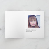 ターコイズとゴールドのトロピカル バット ミッツヴァ サンキューカード (内部)