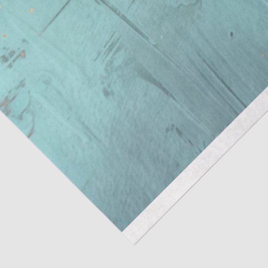 ターコイズとゴールドのフラッシュ フラワーのティッシュペーパー 薄葉紙 (詳細)