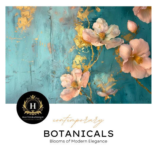 ターコイズとゴールドのフラッシュ フラワーのティッシュペーパー 薄葉紙