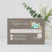 ターコイズとゴールドのルースチックバーン フローラル レスポンス (スタンド正面)