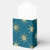 ターコイズとゴールドのヴィンテージ航海スタイル フェイバーボックス (オープン)