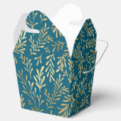 ターコイズとゴールドのヴィンテージ航海スタイル フェイバーボックス (オープン)