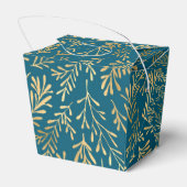 ターコイズとゴールドのヴィンテージ航海スタイル フェイバーボックス (裏面サイド)