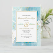 ターコイズとゴールドの招待状 招待状 (スタンド正面)