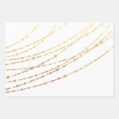 ターコイズとゴールドの花柄ラッピングシート ラッピングペーパーシート (正面2)