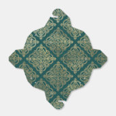 ターコイズとゴールドの鉄工装飾パターン フェイバーボックス (折り畳みなし)