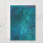 ターコイズとゴールドの50周年結婚記念日 招待状 (裏面)