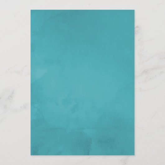 ターコイズとサンゴ素朴フローラ赤ちゃんシャワー アドバイスカード (裏面)