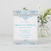 ターコイズとシルバーダイヤモンドキンセアニェラ 招待状 (スタンド正面)