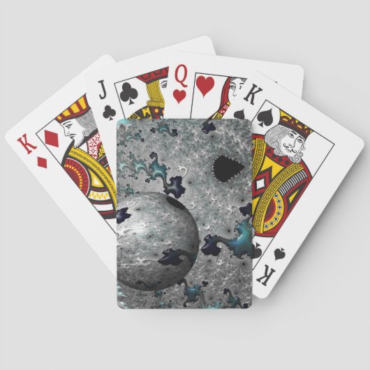 ターコイズとシルバーマンデルブロートランプ トランプ (裏面)