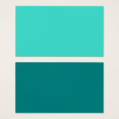 ターコイズとティール（緑がかった色）空白の名刺 (正面&裏面)