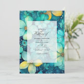 ターコイズとパティーナ結婚フローラ 招待状 (スタンド正面)