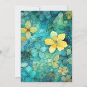 ターコイズとパティーナ結婚フローラ 招待状 (裏面)