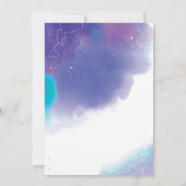 ターコイズとパープルのウェディング招待状 | カラーウォッシュ 招待状 (裏面)