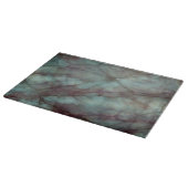 ターコイズとパープルのフローライト大理石 カッティングボード (角)