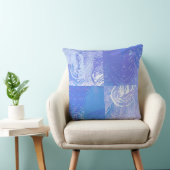 ターコイズとパープルの抽象的な散らばり クッション (椅子)