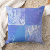 ターコイズとパープルの抽象的な散らばり クッション (ブランケット)