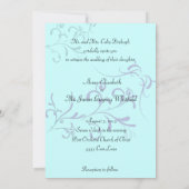 ターコイズとパープルの渦巻き招待状 招待状 (裏面)