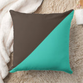 ターコイズとビストラ無地のーの背景色 クッション (ブランケット)