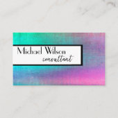 ターコイズとピンクの水はっきりした色 名刺 (正面)