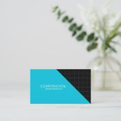 ターコイズとブラック·グリッドの名クール刺 名刺 (スタンド正面)