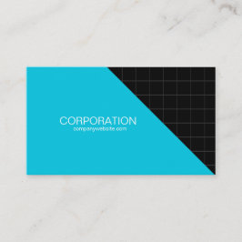 ターコイズとブラック·グリッドの名クール刺 名刺