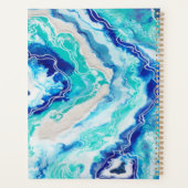 ターコイズとブルーマーブルモノグラム名 プランナー手帳 (裏面)