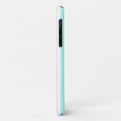 ターコイズとホワイトキャンディストライプー Case-Mate iPhoneケース (裏面/左)