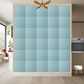 ターコイズとホワイトシェブロン – ジグモダングザグ タイル