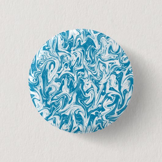 ターコイズとホワイトスワール 缶バッジ (正面)