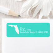 ターコイズとホワイトフロリパーソナライズされたダ ラベル (インサイチュ)