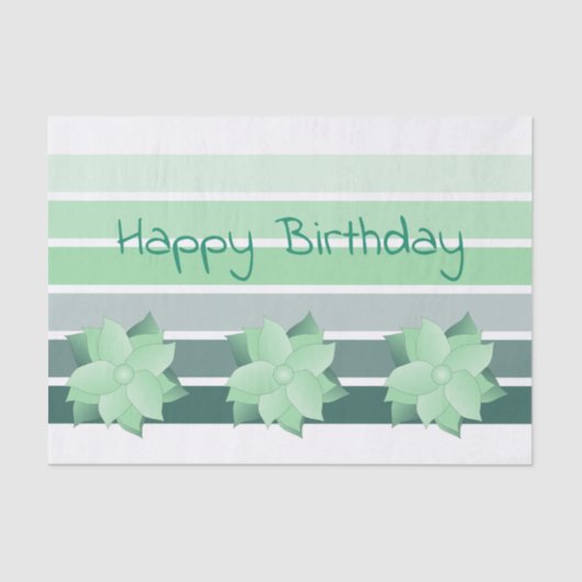 ターコイズとミントグリーン 薄葉紙 (正面)