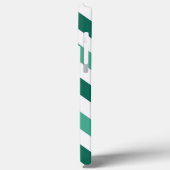 ターコイズとミントシェブロンジグザグモノグラム Case-Mate iPhoneケース (裏面 / 左)