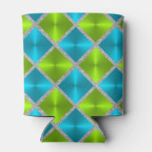 ターコイズとライムとシルバースクウェア 缶クーラー (裏面)