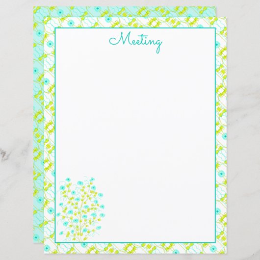 ターコイズとライムグリーン (正面/裏面)