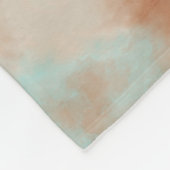 ターコイズとラストマーブル抽象芸術 フリースブランケット (角)