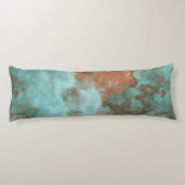 ターコイズとラストマーブル抽象芸術 ボディピロー (裏面)