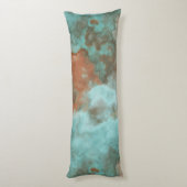 ターコイズとラストマーブル抽象芸術 ボディピロー (裏面 (縦))