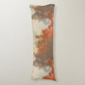 ターコイズとラストマーブル抽象芸術 ボディピロー (正面縦)