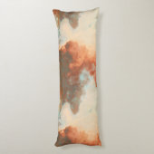 ターコイズとラストマーブル抽象芸術 ボディピロー (裏面 (縦))