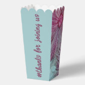 ターコイズとラベンダーのウェディング フェイバーボックス (裏面)