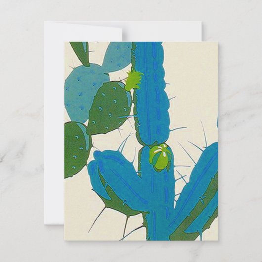 ターコイズとレトロのパーティの招待状~ EZ2カスタマイズ 招待状 (正面)