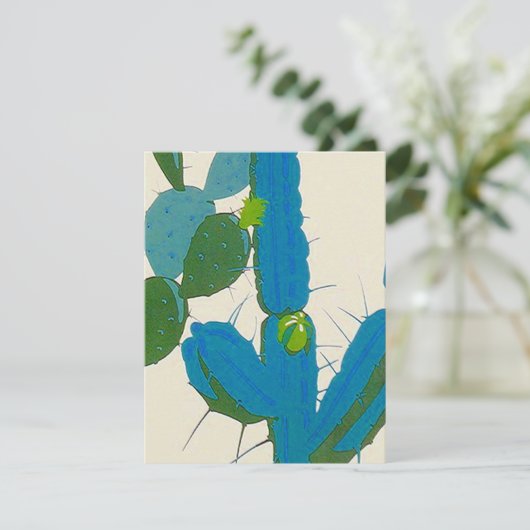 ターコイズとレトロのパーティの招待状~ EZ2カスタマイズ 招待状 (スタンド正面)