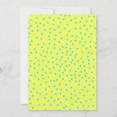 ターコイズとレモンのトロピカルサマーガールズパーティー 招待状 (裏面)