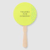 ターコイズとレモンサマービーチ結婚式の好意 ハンドファン (裏面)