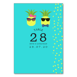 ターコイズとレモンサマー結婚のテーブル番号 テーブルナンバー