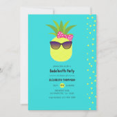 ターコイズとレモン トロピカル サマー ブライズメイド 招待状 (正面)