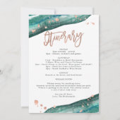 ターコイズとローズゴールドのジオード・バチェロレッテパーティー 招待状 (裏面)