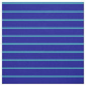 ターコイズと濃い青のパターン ファブリック (見本)